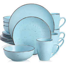 16-teiliges Tafelservice Steingut Vintage Blau, vancasso