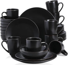 Steingut Tafelservice Vintage MODA Schwarz