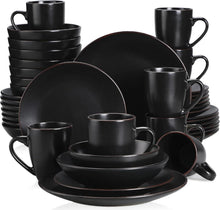Vintage Steingut Tafelservice 40-teilig mit Naturfarben