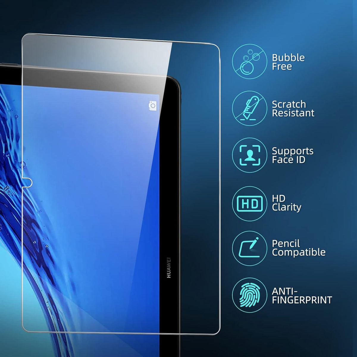 Panzer Schutzfolie Huawei MediaPad T5 10,1 Zoll 2er Set