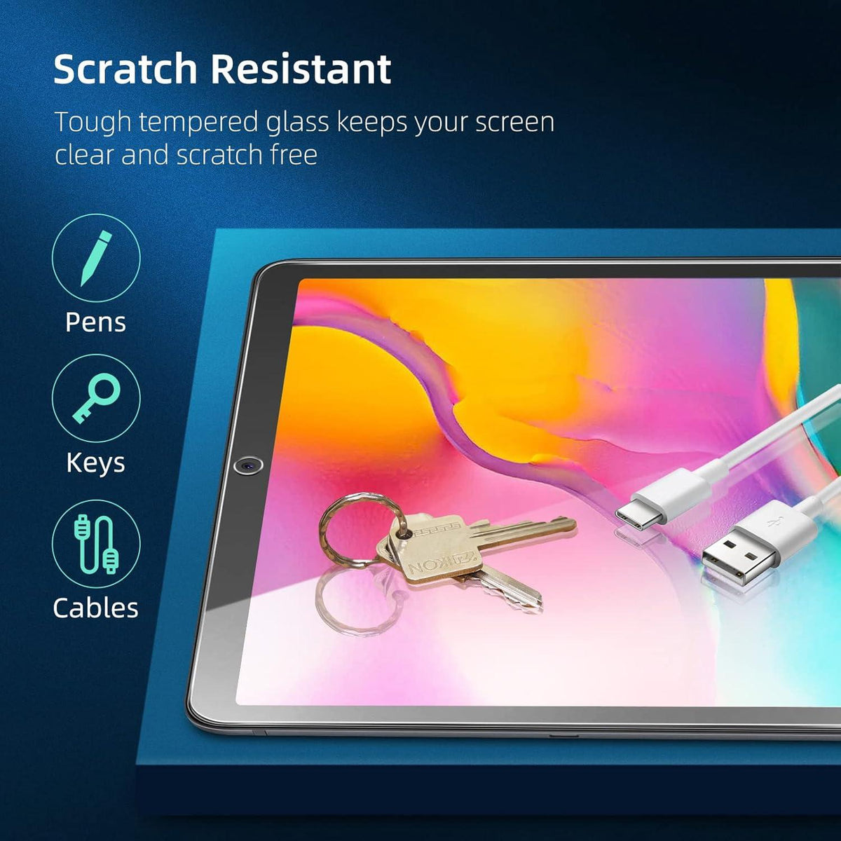Schutzfolie Samsung Galaxy Tab A 10,1 Panzer Schutzglas 9H Clear
