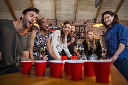Beer Pong Becher Set 50er Bierpong Becher +5 Bälle 473ml Wiederverwendbar