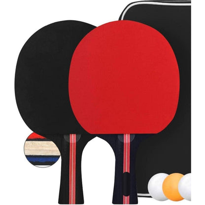 Tischtennisschläger Set mit Tasche, 2 Schläger, 3 Bälle