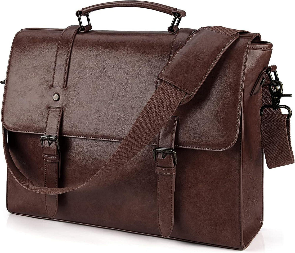 Lubardy Umhängetasche Herren Laptoptasche 15.6 Zoll Vintage