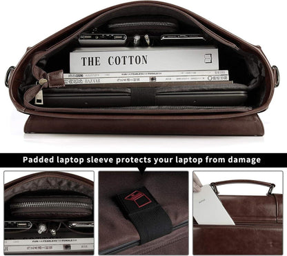 Lubardy Umhängetasche Herren Aktentasche Laptoptasche 15.6