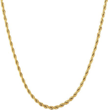 Goldkette Herren Edelstahl Rope Kette 2,5mm 50,8cm