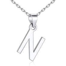 925 Silber Initiale Alphabet Anhänger Damen Halskette