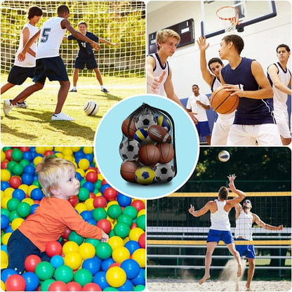 Sportballtasche Netzgewebe Teamarbeit verstellbarer Schultergurt Basketball