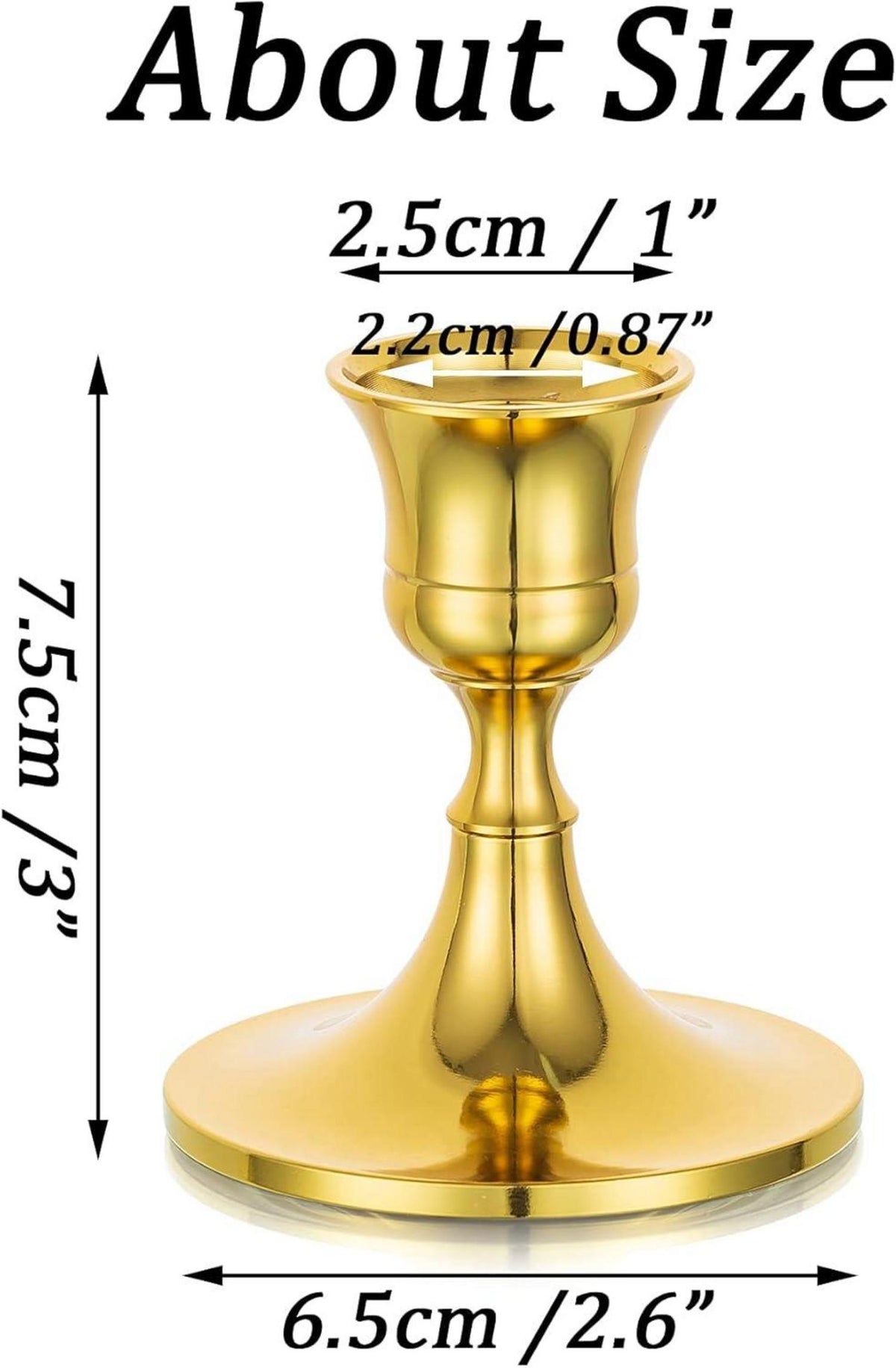 Goldener Kerzenständer 4er Set Vintage Retro Tischdeko 7,5cm