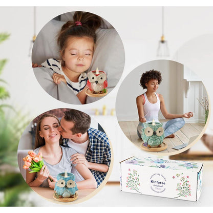 Duftkerzenset Eulen Form Weihnachtsgeschenke für Frauen 6stk