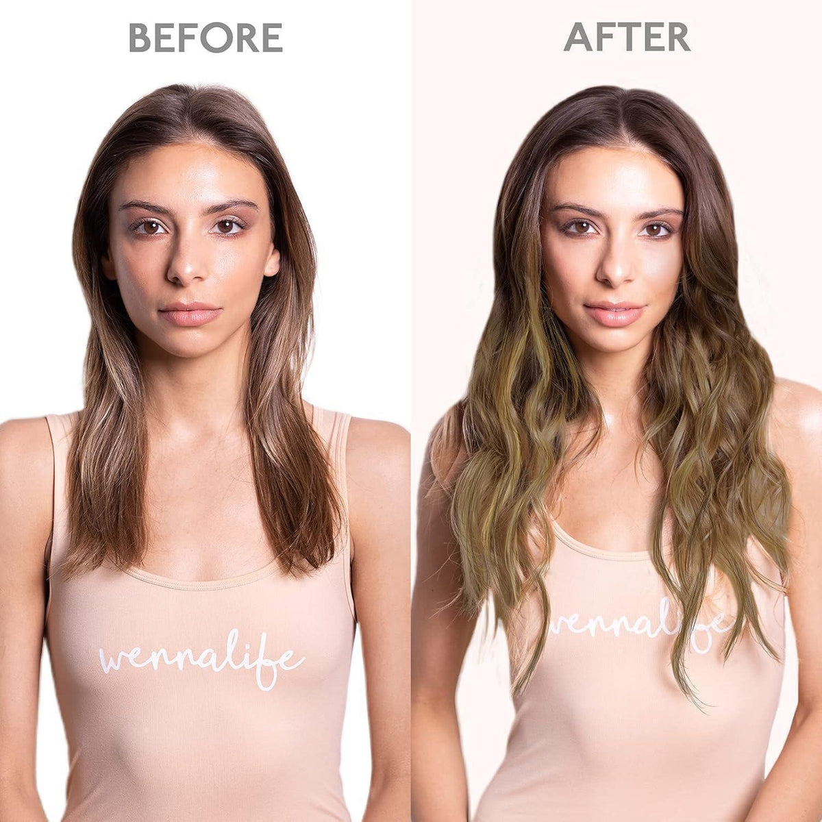 Clip In Echthaar Extensions Balayage Schoko-Karamell 45cm