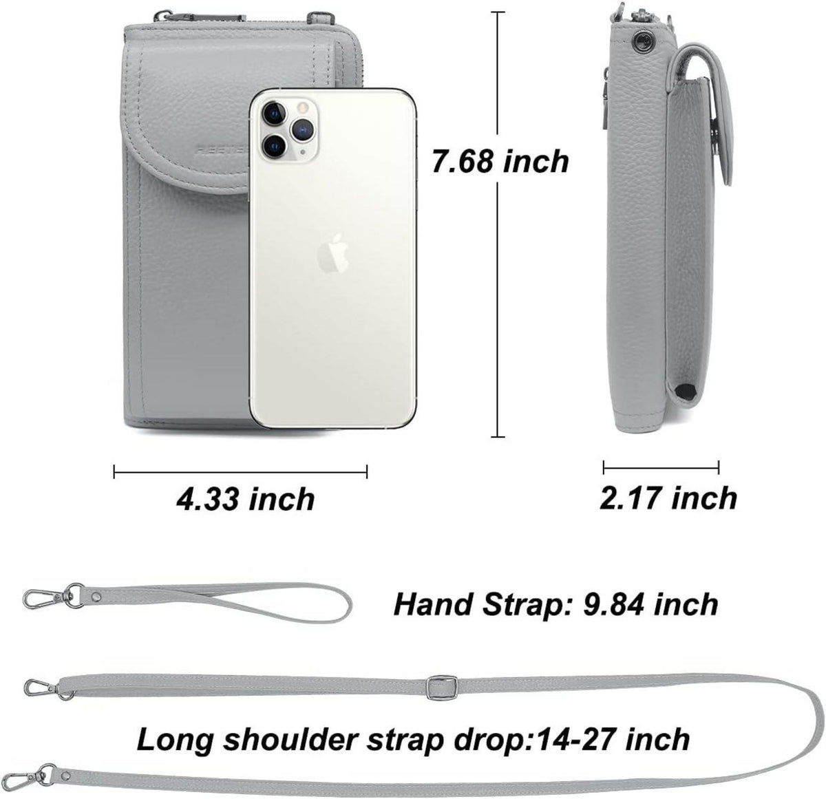 Handytasche Umhängetasche RFID Damen Leder Klein Geschenkbox