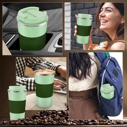 KETIEE Kaffeebecher to go 510ml Thermo Travel Mug grün 1