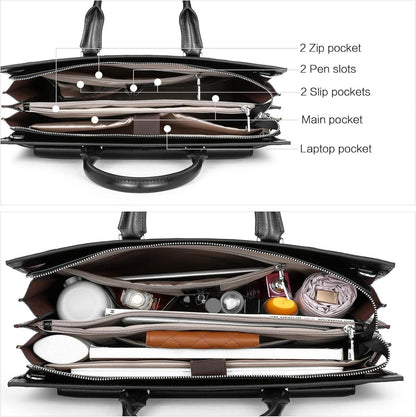 BOSTANTEN Damen Aktentasche Leder 15.6 Zoll Schultertasche Business