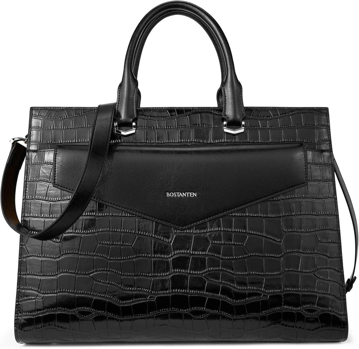 Damen Aktentasche Leder 15.6 Zoll Laptop Schultertasche