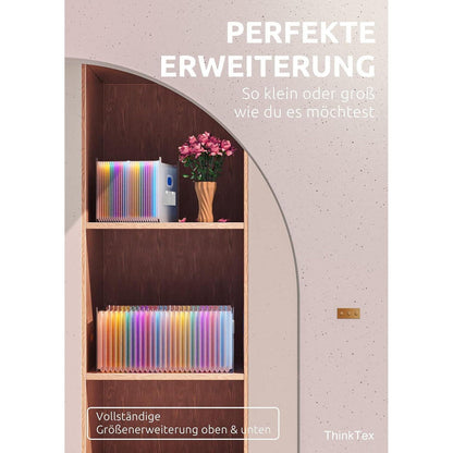 Akkordeon-Aktenordner 26 Fächer Tragbar Erweiterbar A4 Blau