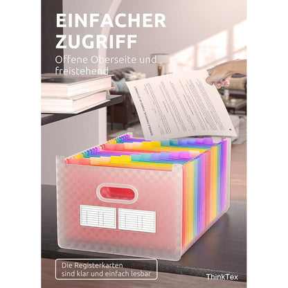 Akkordeon Aktenordner 26 Fächer Erweiterbar Kunststoffmappen