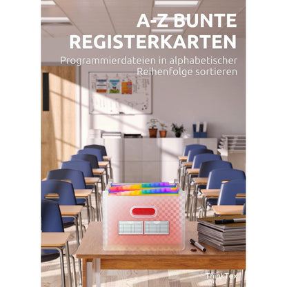 Akkordeon Aktenordner 26 Fächer Erweiterbar Kunststoffmappen
