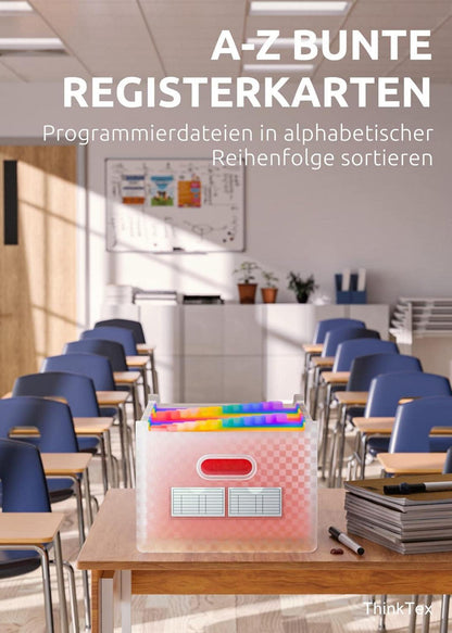 Akkordeon-Aktenordner 26 Fächer Erweiterbar A4 Kunststoffmappen