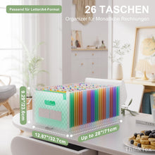 Akkordeon-Aktenordner 26 Taschen erweiterbarer A4