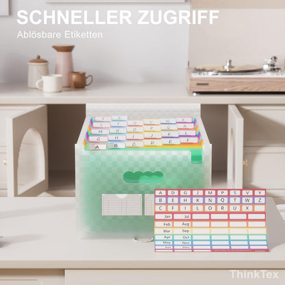 Akkordeon-Aktenordner 26 Taschen erweiterbarer A4