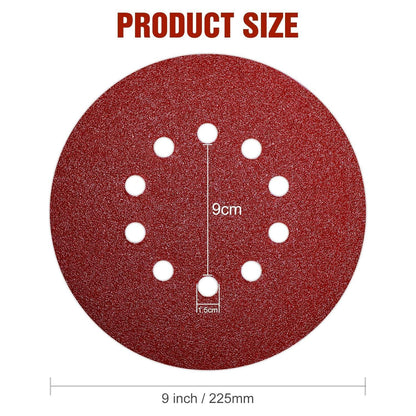 Schleifscheiben 225mm Klett 60 Stück P40-P320 für Trockenbauschleifer