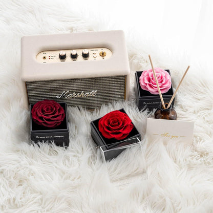 Ewige Rote Rose Konservierte Blumen Halskette Geschenk für Frauen Weihnachten