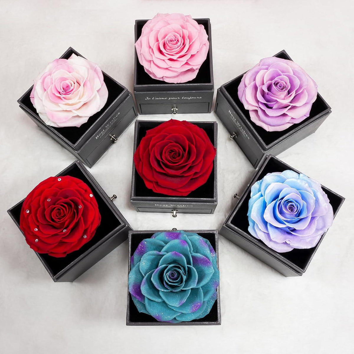 Ewige Rote Rose Halskette Geschenk Frauen Mutter Oma Weihnachten