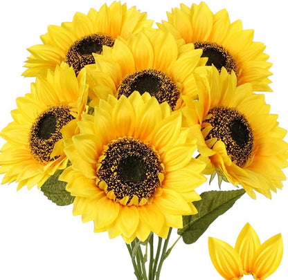 Große Künstliche Sonnenblume Seidenblume für Dekoration Hochzeit Party