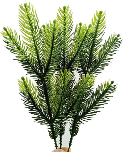 30 Stück Künstliche Tannenzweige Grünpflanzen DIY Weihnachtsdeko