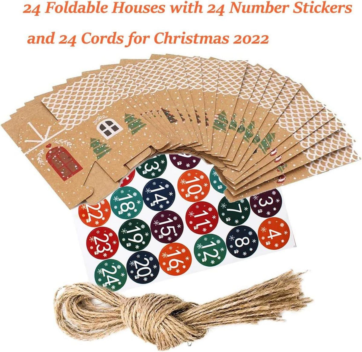 Adventskalender zum Befüllen 24 DIY Haus Weihnachten 2021