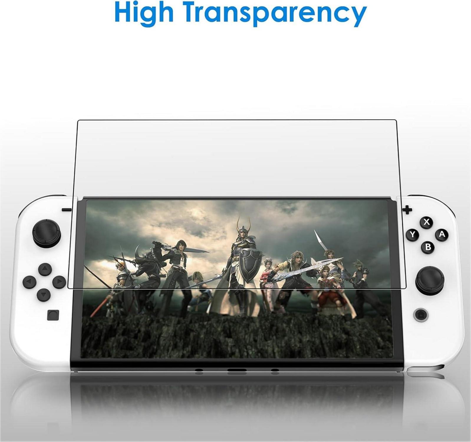 Nintendo Switch OLED Schutzfolie 2021 Veröffentlichung Gehärtetes Glas 2er-Pack
