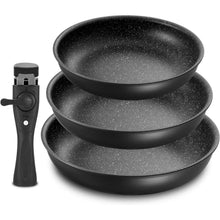 Hochwertiges 4tlg Pfannen-Set | 20+24+28 cm | abnehmbarer