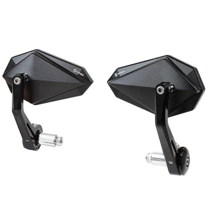 Motorrad Lenkerendenspiegel E24 CNC schwarz – Blendschutz