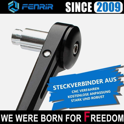Motorrad Lenkerendenspiegel E24 CNC schwarz – Blendschutz