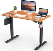 Elektrischer Höhenverstellbarer Schreibtisch 110x60cm Schwarz-Kirsche