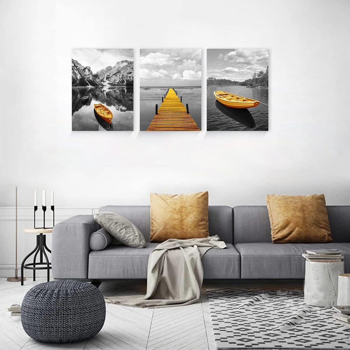 Natur Wandbild Moderne Deko Berge See Landschaft 58x40cm