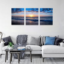 Leinwandbild Sonnenuntergang Strand 58x40cm Modernes
