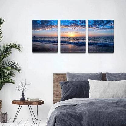 Leinwandbild Sonnenuntergang Strand moderne Deko 58x40cm
