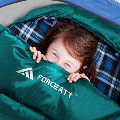 Forceatt Schlafsack 3-4 Jahreszeiten Flanell Polyester -5°C