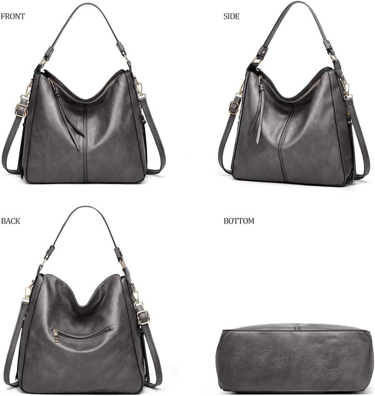 Pahajim Handtaschen Geldbörse Set Damen Groß PU Leder Schultertasche Hobo