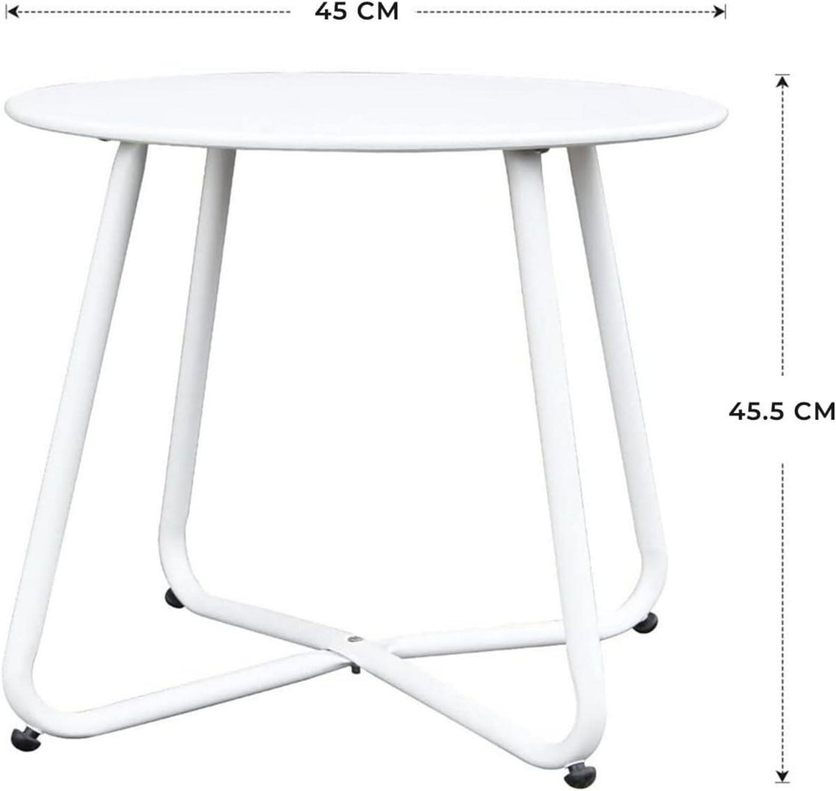 Runder Garten Beistelltisch Kaffeetisch Outdoor