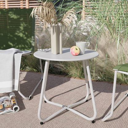 Grand patio Beistelltisch Kaffeetisch Rund Garten Outdoor