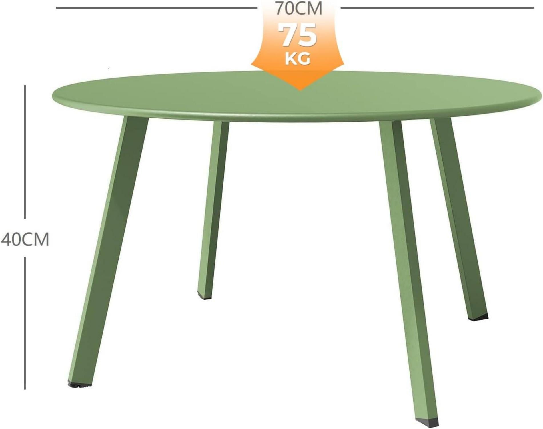 Premium Stahl Beistelltisch für Innen & Außen, Robuster Gartentisch