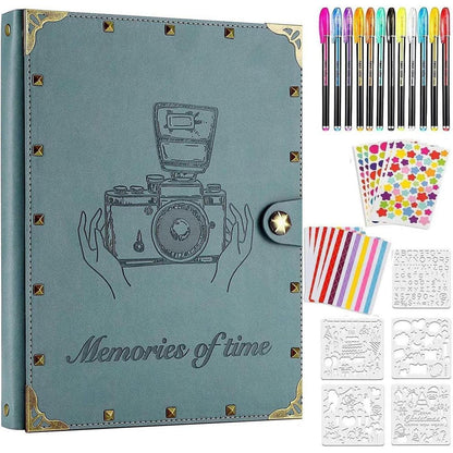 ZEEYUAN Fotoalbum Nieten Scrapbook Selbstgestalten 60 Blatt