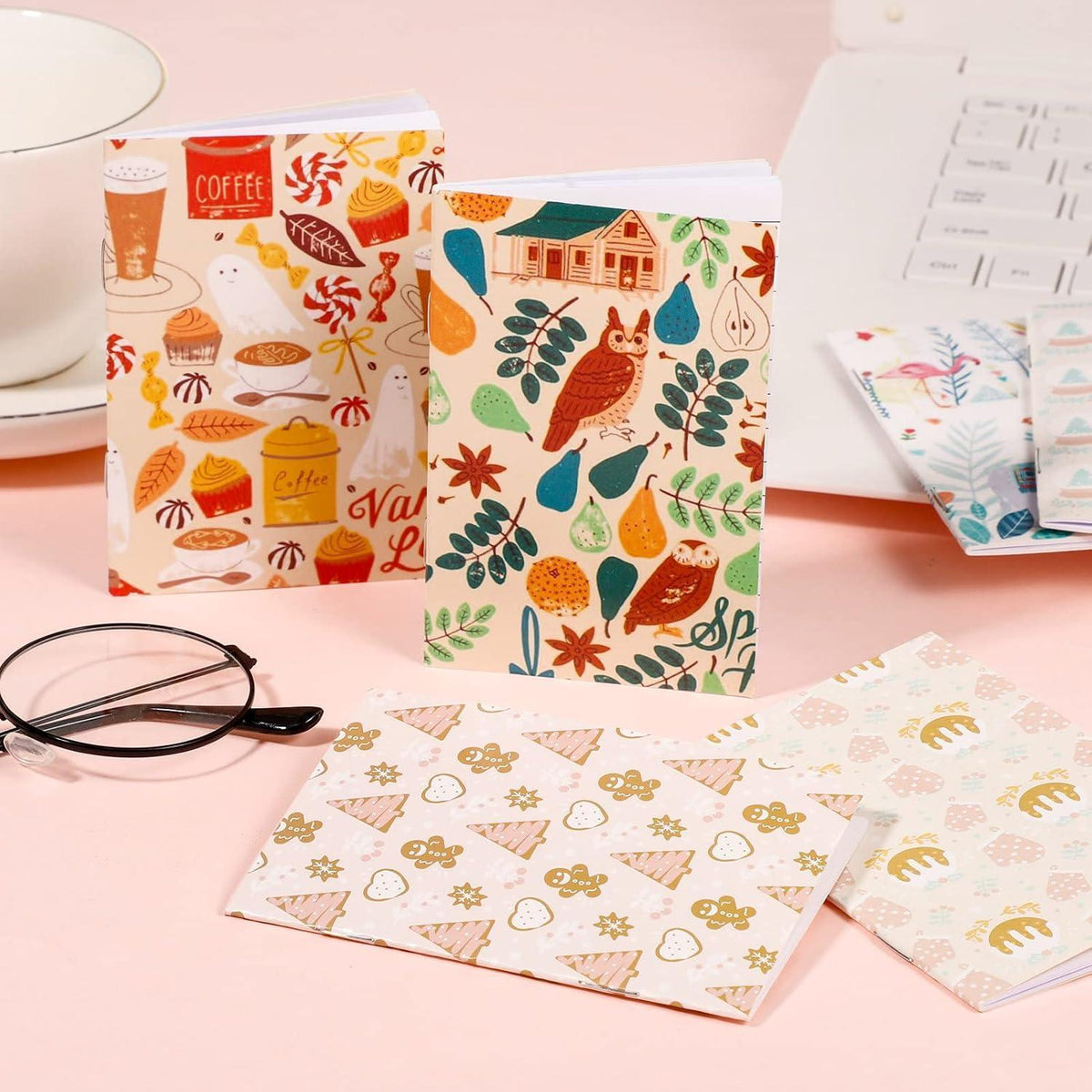 16 Mini Notizbücher – Tier Design, Reisen & Schule