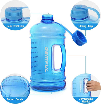 Sport Trinkflasche mit Zeitmarkierung 3 Liter BPA-frei