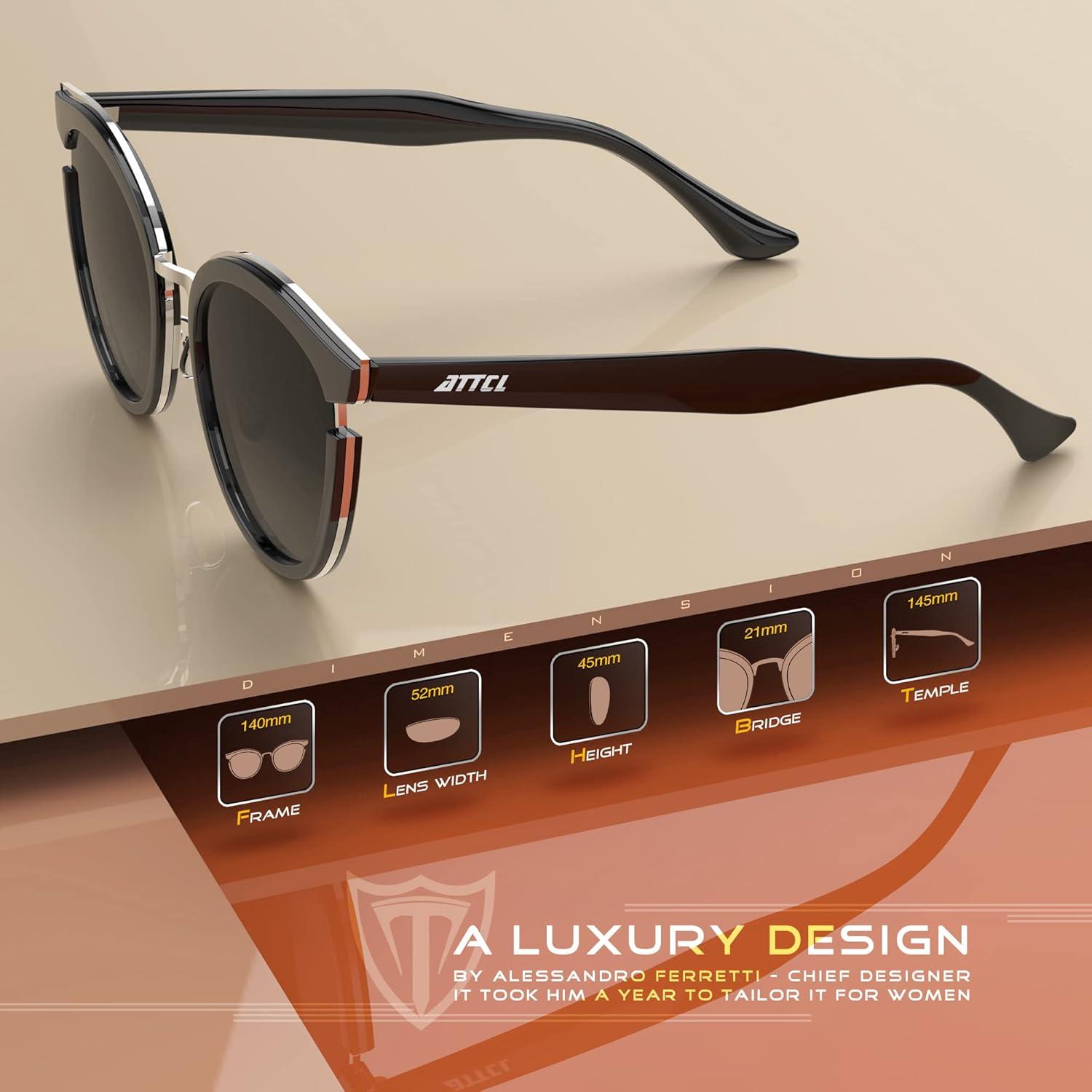 Moderne Polarisierte Sonnenbrille Damen UV-Schutz Verspiegelt