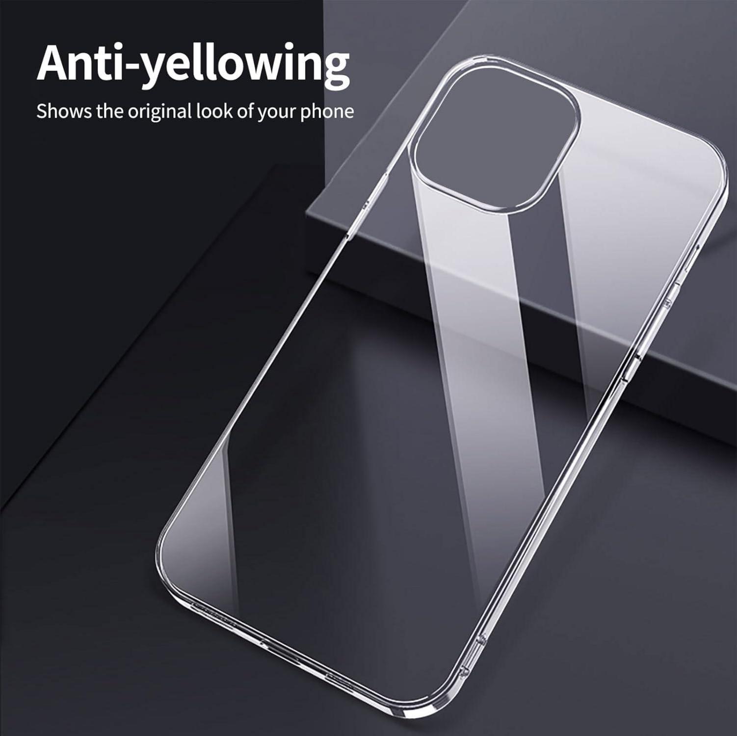 NEW'C iPhone 13 (6,1) Panzer Schutzglas + Silikon Hülle Transparent