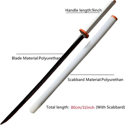Halloween Demon Slayer Cosplay Sword PU Foam 31.5inch Gift